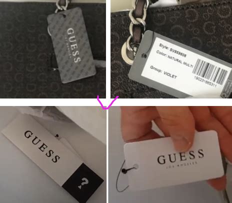 fake guess clothing tags compared to real|how to check if a guess item is real.